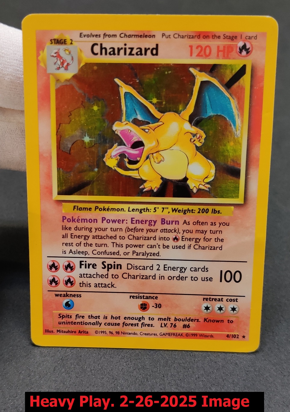 Charizard - 4/102 - Holo Rare - Unlimited Edition